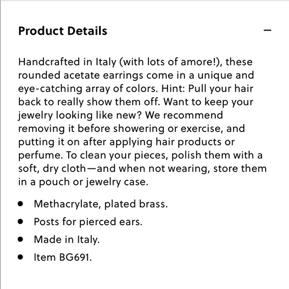 NWT J Crew Made in Italy Acetate Rounded Earrings - Picture 8 of 8